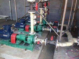 化工泵使用現場
